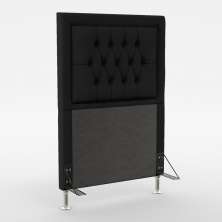 Cabeceira Pegasus 90 Para Cama de Solteiro Couro Artificial Preto Aradecor