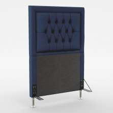 Cabeceira Pegasus 90 Para Cama de Solteiro Sued Azul Marinho Aradecor