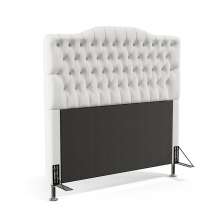Cabeceira Pollux 140 Para Cama de Casal Couro Artificial Branco Aradecor