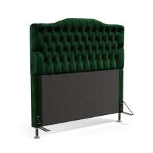 Cabeceira Pollux 160 Decorativa de Cama Queen N-026 Veludo Verde Aradecor