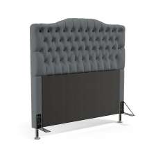 Cabeceira Pollux 195 Para Cama King Sued Cinza Aradecor