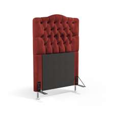 Cabeceira Pollux 90 Decorativa de Cama Solteiro A-020 Couro Artificial Vermelho Aradecor