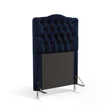 Cabeceira Pollux 90 Decorativa de Cama Solteiro N-025 Veludo Azul Marinho Aradecor