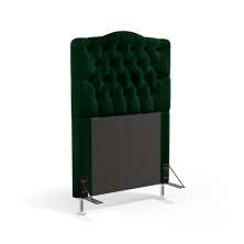 Cabeceira Pollux 90 Decorativa de Cama Solteiro N-026 Veludo Verde Aradecor