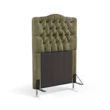 Cabeceira Pollux 90 Decorativa de Cama Solteiro N-029 Veludo Capuccino Aradecor