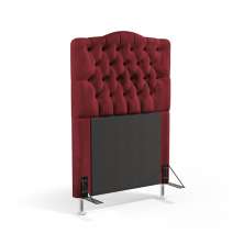 Cabeceira Pollux 90 Decorativa de Cama Solteiro N-033 Veludo Vermelho Aradecor