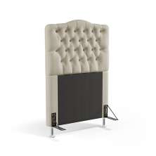 Cabeceira Pollux 90 Para Cama de Solteiro Couro Artificial Bege Aradecor