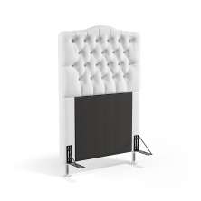 Cabeceira Pollux 90 Para Cama de Solteiro Couro Artificial Branco Aradecor