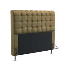 Cabeceira Rana 140 Decorativa de Cama Casal N-029 Veludo Capuccino Aradecor
