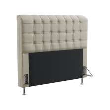 Cabeceira Rana 140 Para Cama de Casal Courino Bege Aradecor