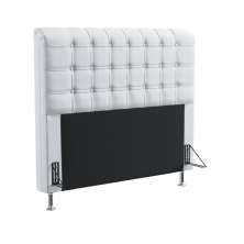 Cabeceira Rana 160 Para Cama Queen Couro Artificial Branco Aradecor
