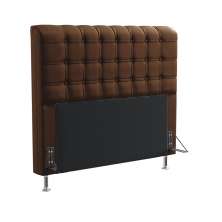 Cabeceira Rana 160 Para Cama Queen Couro Artificial Marrom Aradecor
