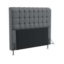 Cabeceira Rana 160 Para Cama Queen Sued Cinza Aradecor