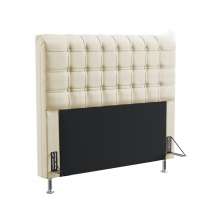 Cabeceira Rana 195 Decorativa de Cama King N-030 Veludo Bege Aradecor