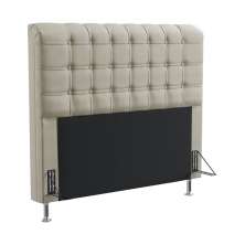 Cabeceira Rana 195 Para Cama King Courino Bege Aradecor