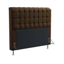 Cabeceira Rana 195 Para Cama King Sued Marrom Aradecor