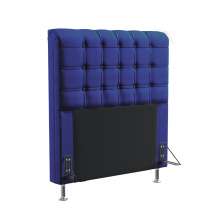 Cabeceira Rana 90 Decorativa de Cama Solteiro A-019 Couro Artificial Azul Aradecor
