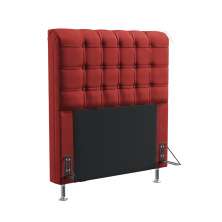 Cabeceira Rana 90 Decorativa de Cama Solteiro A-020 Couro Artificial Vermelho Aradecor