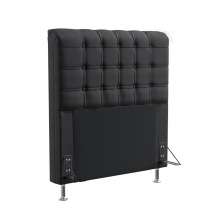 Cabeceira Rana 90 Decorativa de Cama Solteiro N-022 Veludo Chumbo Aradecor