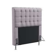 Cabeceira Rana 90 Decorativa de Cama Solteiro N-023 Veludo Cinza Claro Aradecor