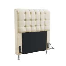 Cabeceira Rana 90 Decorativa de Cama Solteiro N-030 Veludo Bege Aradecor
