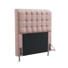 Cabeceira Rana 90 Decorativa de Cama Solteiro N-031 Veludo Rosê Claro Aradecor