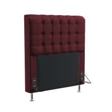 Cabeceira Rana 90 Decorativa de Cama Solteiro N-034 Veludo Bordô Aradecor