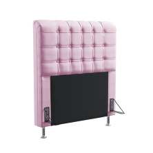 Cabeceira Rana 90 Decorativa de Cama Solteiro Z-021 Sued Rosa Bebê Aradecor