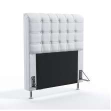 Cabeceira Rana 90 Para Cama De Solteiro Couro Artificial Branco Aradecor