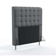 Cabeceira Rana 90 Para Cama de Solteiro Sued Cinza Aradecor
