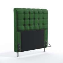 Cabeceira Rana 90 Para Cama de Solteiro Suede Verde Aradecor
