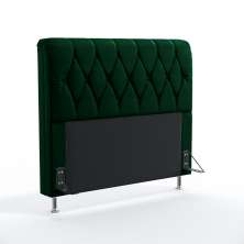 Cabeceira Sirius 160 Decorativa de Cama Queen N-026 Veludo Verde Aradecor