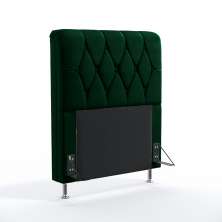 Cabeceira Sirius 90 Decorativa de Cama Solteiro N-026 Veludo Verde Aradecor