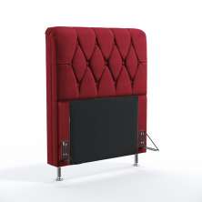 Cabeceira Sirius 90 Decorativa de Cama Solteiro N-033 Veludo Vermelho Aradecor