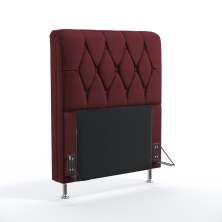 Cabeceira Sirius 90 Decorativa de Cama Solteiro N-034 Veludo Bordô Aradecor