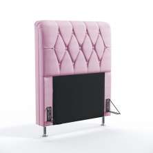 Cabeceira Sirius 90 Decorativa de Cama Solteiro Z-021 Sued Rosa Bebê Aradecor