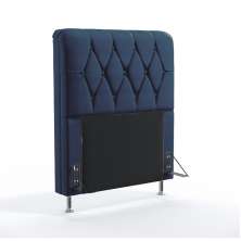 Cabeceira Sirius 90 Para Cama de Solteiro Sued Azul Marinho Aradecor