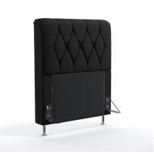 Cabeceira Sirius 90 Para Cama de Solteiro Sued Preto Aradecor