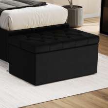Calçadeira Sagitarius 90 Para Cama De Solteiro Couro Artificial Preto Aradecor
