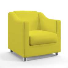 Poltrona Alya Sued Amarelo Aradecor