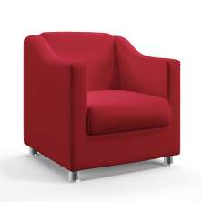 Poltrona Alya Sued Vermelho Aradecor