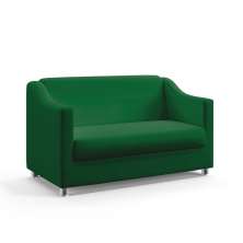 Poltrona Namoradeira Decorativa Alya Sued Verde Aradecor