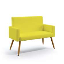 Poltrona Namoradeira Vega Sued Amarelo Aradecor