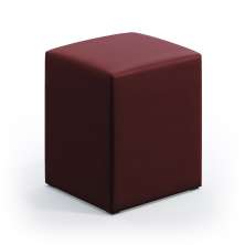 Puff Estofado Decorativo Izar Para Sala de Estar Sued Bordô Aradecor