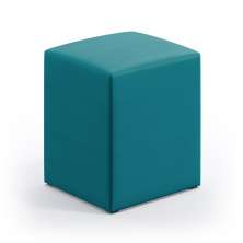 Puff Izar Suede Azul Turquesa Aradecor
