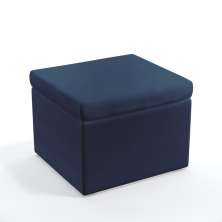 Puff Quasar Para Sala de Estar Sued Azul Marinho Aradecor