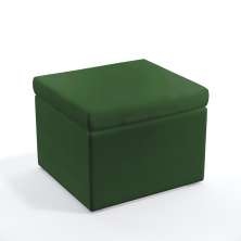 Puff Quasar Sem Capitonê Suede Verde Aradecor