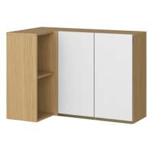 Armário Aéreo de Canto para Cozinha 2 Portas Nevasca