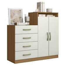 Cômoda Sapateira 2 Portas 4 Gavetas Lucy