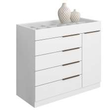 Cômoda Sapateira 5 Gavetas 1 Porta com Porta Joias Oliveira